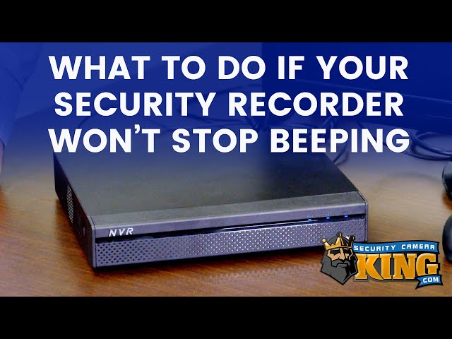 How to Stop the Beep Sound in Your CCTV