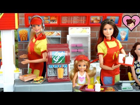 Barbie Doll Mc Donalds Drive Thru Restaurant - Playing with Dolls - UCXodGGoCUuMgLFoTf42OgIw