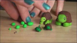 TURTLE - Polymer Clay Charm - How To | SoCraftastic