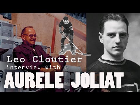 Aurele Joliat, Montreal Canadiens interviewed by Leo Cloutier 1972 video clip 