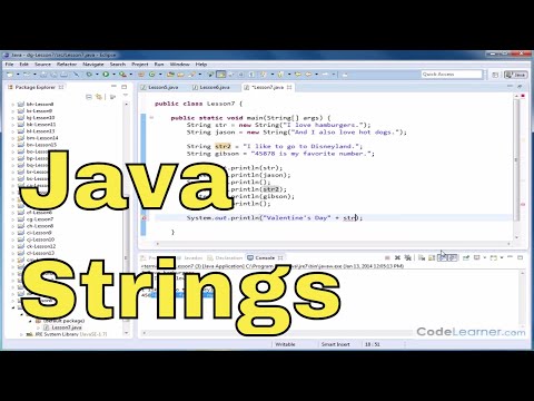 Java Tutorial - 07 - Creating and Using Strings in Java - UCYgL81lc7DOLNhnel1_J6Vg