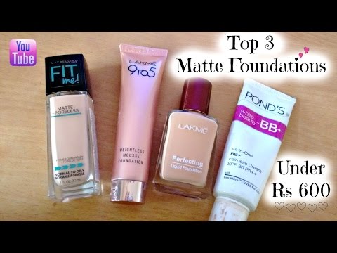 TOP 3 Matte Foundations for Oily Skin in Summers || Affordable Foundations Under Rs 600 for Summers - UCBnwK6YuKt4j3Rz6R59Ce_Q