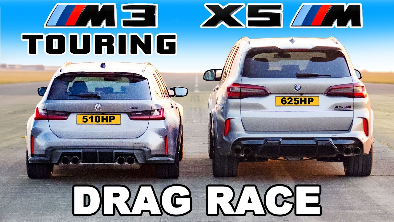 BMW M3 Touring v BMW X5M: DRAG RACE