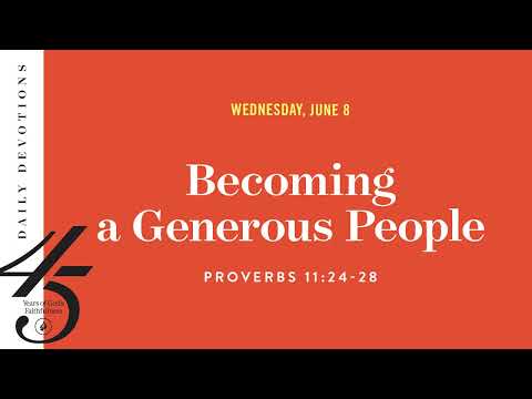 Becoming a Generous People  Daily Devotional