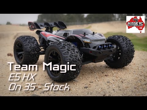 Team Magic E5 HX MT first run on 3S - Stock - UCOfR0NE5V7IHhMABstt11kA