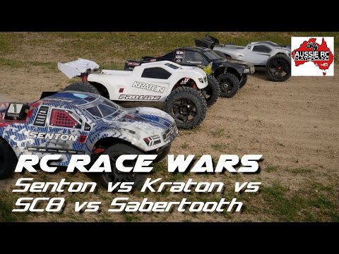 RC Race Wars: Senton vs Sabertooth vs SC8 vs Kraton - UCOfR0NE5V7IHhMABstt11kA