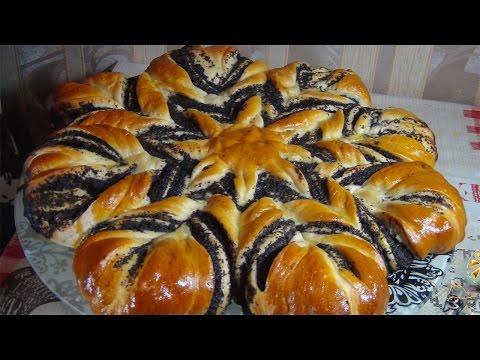 Праздничный пирог с маком-цветок    (Cake with poppy filling-flower) - UC_C5Vm1gvOBo8vlSYY4MnmA