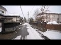 Evening walking to Yokote castle in snow, Akita, Japan, 2025 • 4K.720p60