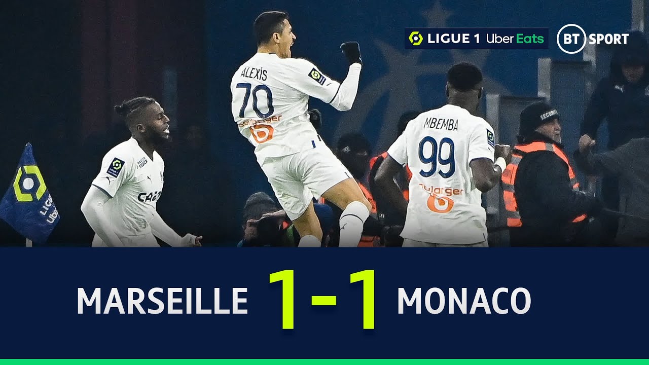 Marseille vs Monaco (1-1) | Battle for Champions League place ends all square | Ligue 1 Highlights