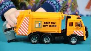 Demo - City Service Team V1 / Śmieciarka, Wózek Widłowy i  Pojazd Sprzątający Ulice - Dickie Toys