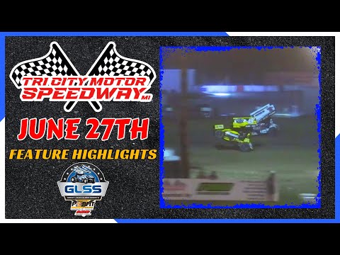 GLSS Tri-City Motor Speedway Feature Highlights 6/27/2025 - dirt track racing video image