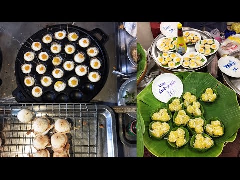 THAI STREET FOOD at Warorot Market ● Khao Tom Mad, Khao Kan Chin, Khanom Krok & Assorted Desserts - UC8hI77bH0VraIw6p2PHwivQ