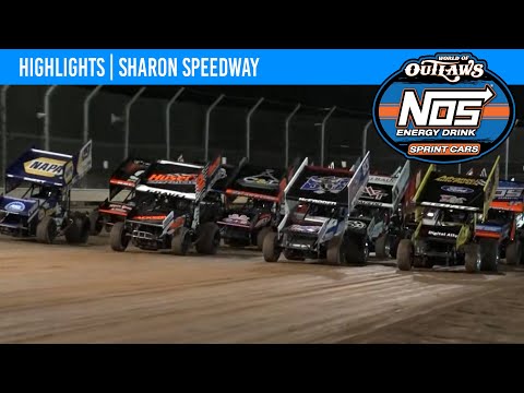 World of Outlaws NOS Energy Drink Sprint Cars Sharon Speedway, September 24, 2022 | HIGHLIGHTS - dirt track racing video image