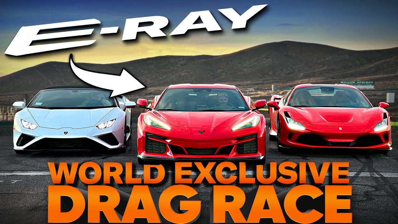How fast is the Corvette E-Ray? Versus Ferrari F8 & Lamborghini Huracan Evo: Jason Cammisa Drag Race