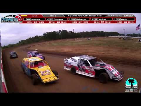 Full Event - Monett Motor Speedway - August 11 2024 - dirt track racing video image