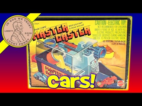 Mattel 1979 Master Caster Toy Formula 1 Mold Your Own Car Kids Maker Set