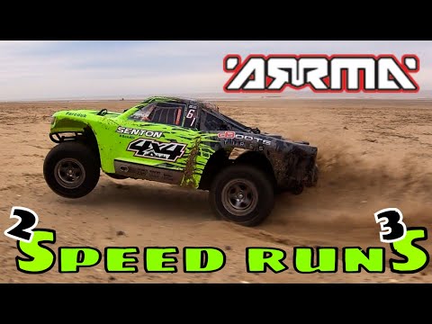 Arrma Senton 4x4 3s BLX,  2s & 3s Speed Runs at the Beach. How fast? - UCSgcnNUXj1466tP-bm2ZdGA