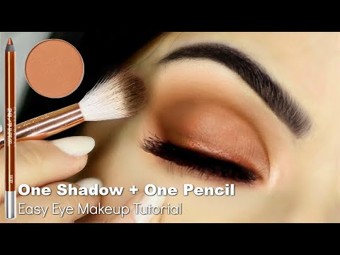 Beginners Eye Makeup Tutorial Using One Eyeshadow + Eyeliner Pencil | How To Apply Eyeshadow - UC-1-zPmT368J8JRbsK_1keA