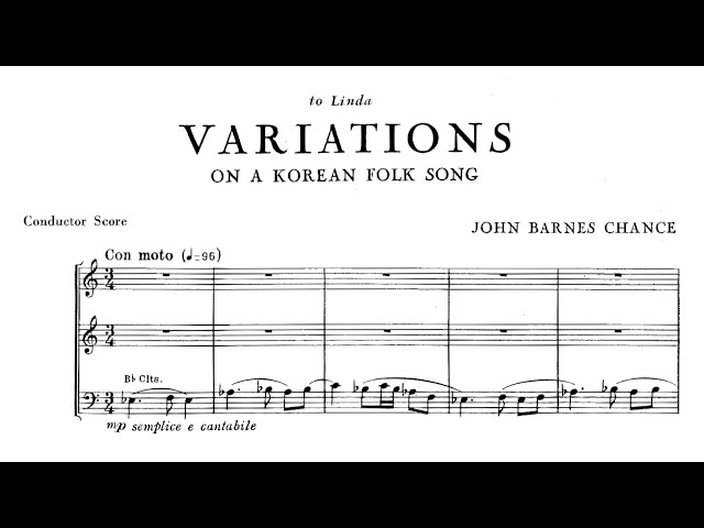 Variations on a Korean Folk Song – Flute Sheet Music