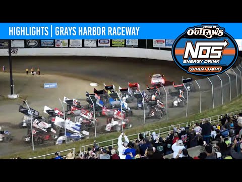 World of Outlaws NOS Energy Drink Sprint Cars Grays Harbor Raceway, September 5, 2022 | HIGHLIGHTS - dirt track racing video image