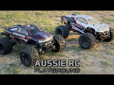 RC RACE WARS: Stampede 4x4 vs Halix MT - UCOfR0NE5V7IHhMABstt11kA