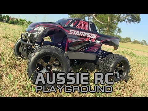 Traxxas Stampede 4x4 VXL Monster Truck First Run on 2S - UCOfR0NE5V7IHhMABstt11kA