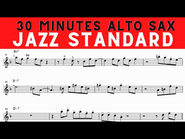 Smooth Jazz Alto Saxophone Jazz Sheet Music