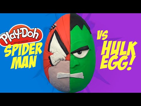 Spiderman vs Hulk Superhero Battle Spiderman Play-doh Surprise Egg with Marvel Toys by KidCity - UCCXyLN2CaDUyuEulSCvqb2w