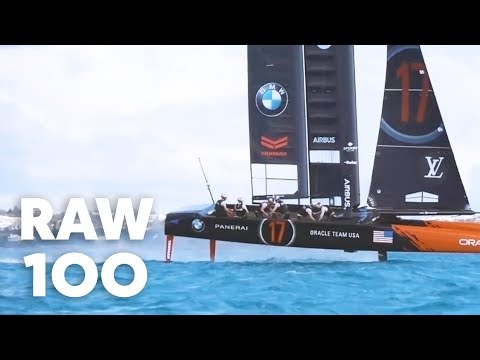 100 Seconds of Epic Sailing With Oracle Team USA | Raw 100 - UCblfuW_4rakIf2h6aqANefA