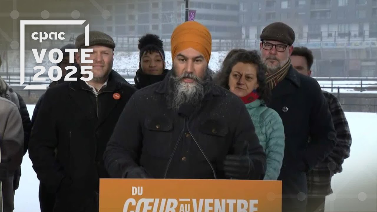 Le chef du NPD Jagmeet Singh presente son plan pour du logement ...