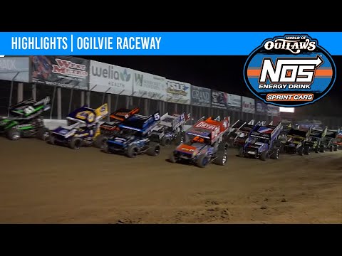 World of Outlaws NOS Energy Drink Sprint Cars | Ogilvie Raceway | June 3rd, 2023 | HIGHLIGHTS - dirt track racing video image