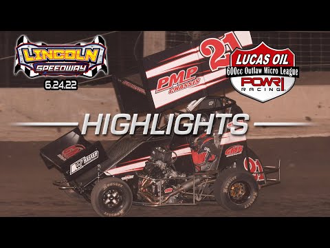 6.24.22 Lucas Oil POWRi Outlaw Micro Sprint League at Lincoln Speedway Highlights - dirt track racing video image