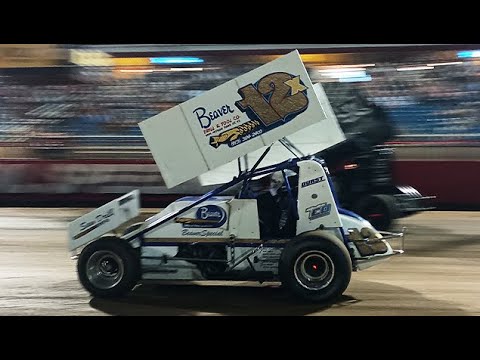 8.19.23 POWRi 410 Bandit Outlaw Sprint Series at Lucas Oil Speedway - dirt track racing video image