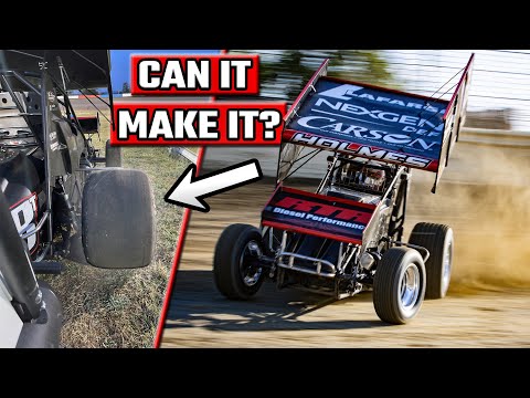 Can Our Right Rear Tire Make It? A Nail Biting Ending At Southern Oregon Speedway! - dirt track racing video image