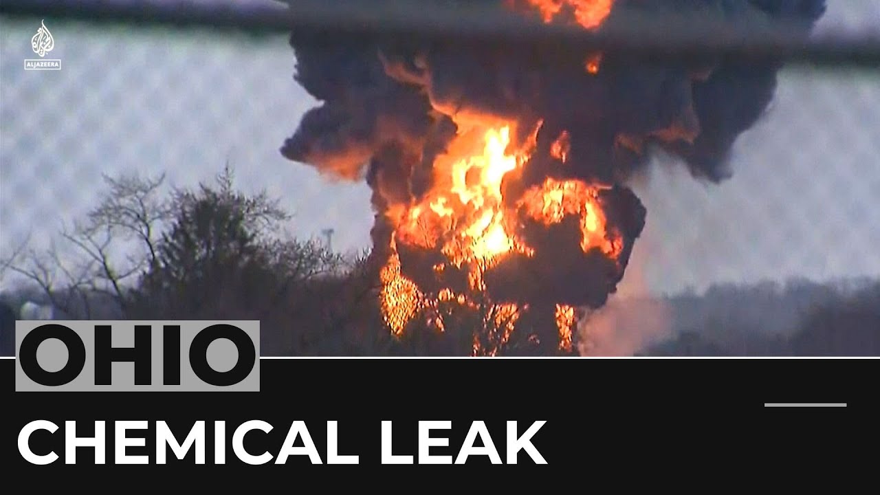 US train derailment: Emergency crews drain toxic chemicals