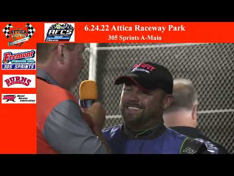 6.24.22 Attica Raceway Park 305 Sprints A-Main - dirt track racing video image