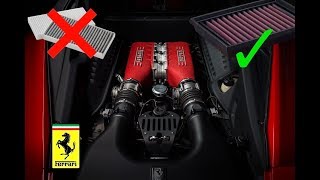 Cambio filtro aria motore Ferrari 458 da 2009