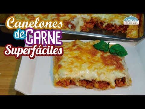 Canelones de carne con salsa bechamel casera ¡Súper fáciles! - Recetas paso a paso, tutorial - UC5ONfXPjWgqElh0NZaRJ1tg