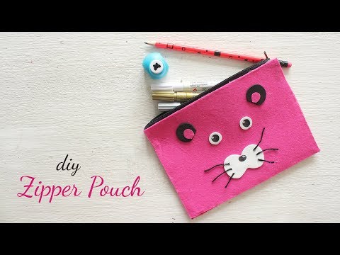 Video - DIY Zipper Pouch | No Sew | Craft Ideas