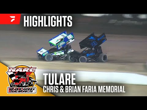 Faria Memorial | NARC 410 Sprints at Tulare Thunderbowl Raceway 10/12/24 | Highlights - dirt track racing video image