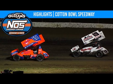 World of Outlaws NOS Energy Drink Sprint Cars | Cotton Bowl Speedway | March 16, 2024 | HIGHLIGHTS - dirt track racing video image