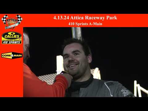 4.13.24 Attica Raceway Park 410 Sprints A-Main - dirt track racing video image