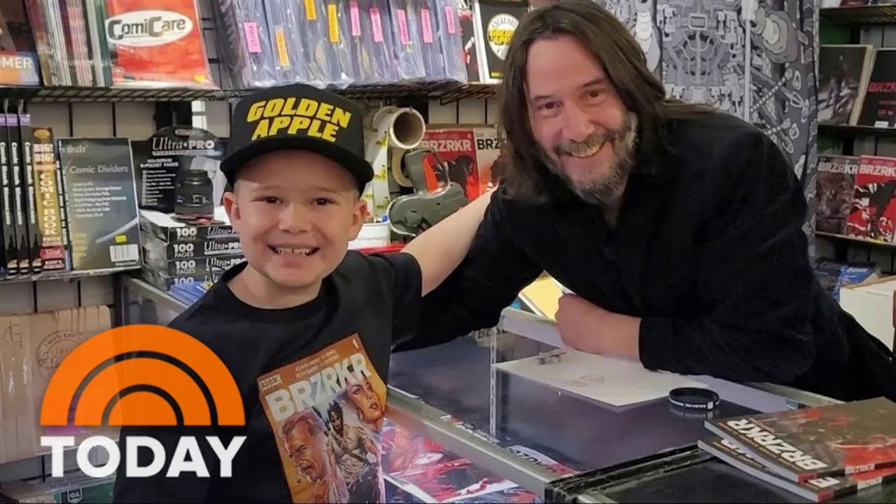 See Keanu Reeves meet an adorable fan at comic book signing