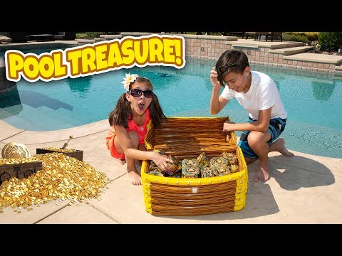 WE FOUND REAL GOLD TREASURE IN OUR SWIMMING POOL!!! Treasure X Challenge & Huge Gold Pinata Smash! - UCHa-hWHrTt4hqh-WiHry3Lw