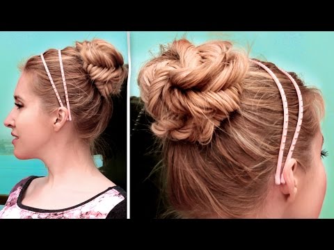 Fishtail braided updo hairstyle ★ Cute, quick and easy hair tutorial - UCeRF3k69cJnxB87lwk9KbrA