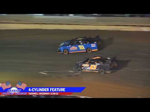 4-Cylinder Feature - Tazewell Speedway 5/29/22 - dirt track racing video image