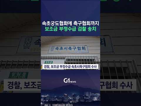[G1뉴스] <strong>보조금</strong> 부정수급'..속초축구협회 관계자 송치