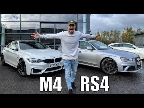 AUDI RS4 vs MANUAL BMW M4!! £40,000 BUDGET
