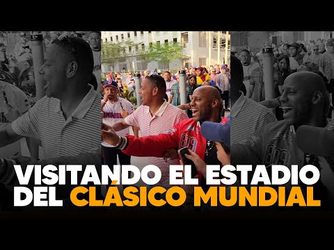 En el estadio del Clásico Mundial con los Fánaticos Dominicano & Visatando el Mall