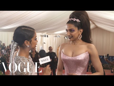 Video - Deepika Padukone on Her Pink Underwater-Inspired Dress | Met Gala 2019 With Liza Koshy | Vogue